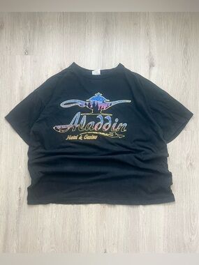 Vintage Aladdin Hotel Casino T Shirt Mens XL Single Stitch Las Vegas Strip Retro